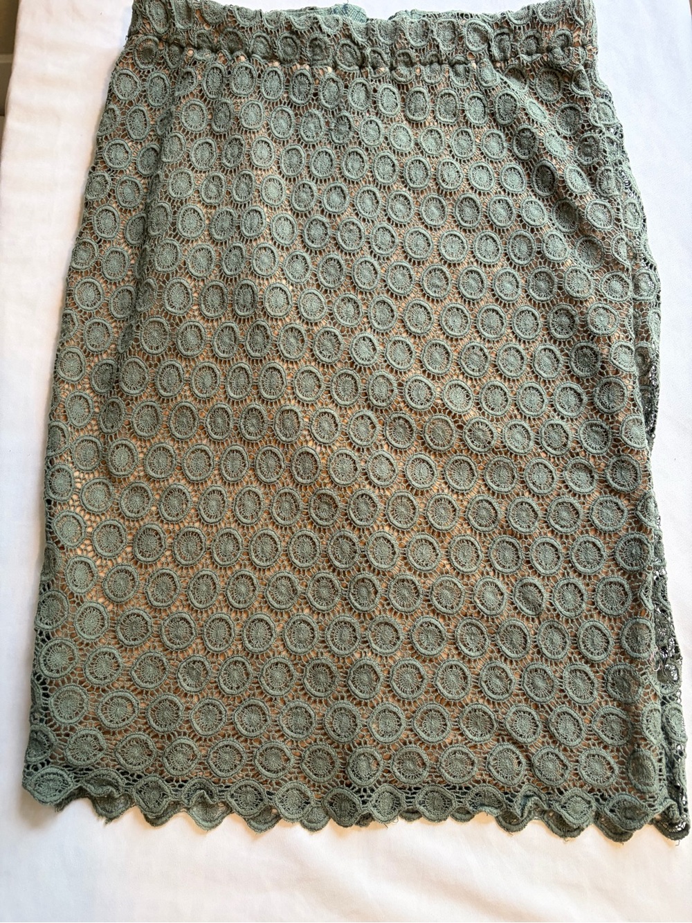Bailey 44 Olive Lace Pencil Skirt